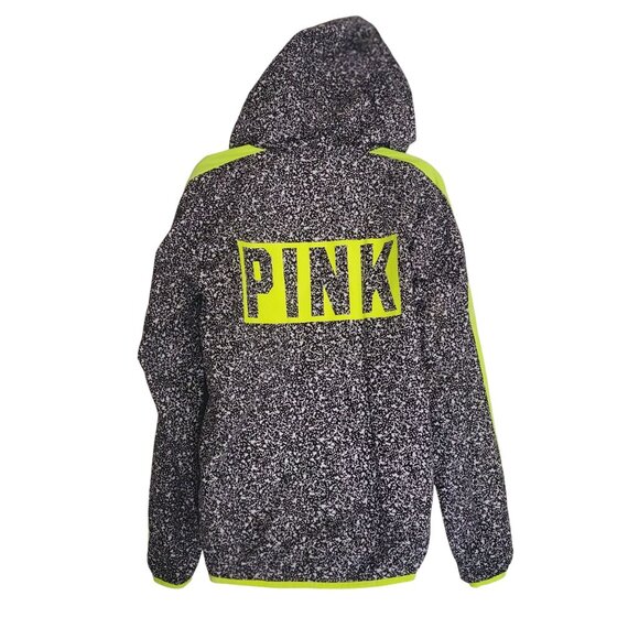 Victoria's Secret PINK Lined Anorak Speckled Hoodie Windbreaker Jacket- XS-S - Picture 3 of 10